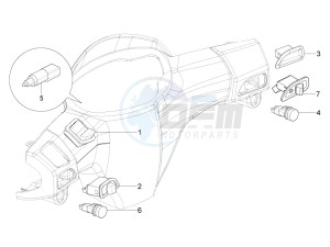 Zip 100 4T 2011-2014 (VieTnam) drawing Selectors - Switches - Buttons