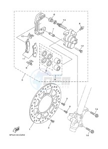 YZ85LW (1SNA 1SNC 1SPA 1SPC) drawing FRONT BRAKE CALIPER