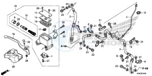 TRX500FM5G TRX500FM Australia - (U) drawing FRONT BRAKE MASTER CYLINDER