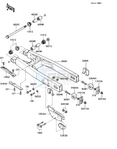 KX 250 C [KX250] (C2) [KX250] drawing SWING ARM -- 84 KX250-C2- -