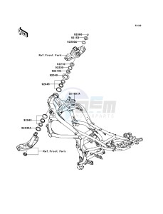 VERSYS KLE650CDF XX (EU ME A(FRICA) drawing Frame