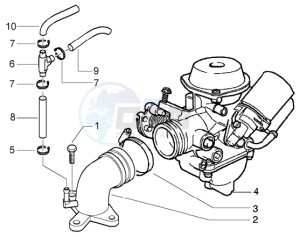 Granturismo 200 L drawing Carburettor inlet