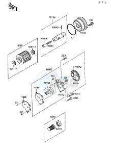 KSF 250 A [MOJAVE 250] (A8-A9) [MOJAVE 250] drawing OIL PUMP_OIL FILTER