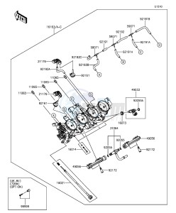 Z1000SX ZX1000LGF FR GB XX (EU ME A(FRICA) drawing Throttle