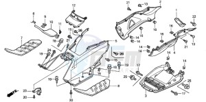 FJS600A SILVER WING drawing FLOOR STEP/UNDER COVER