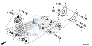 CB500XAE CB500X ABS UK - (E) drawing REAR CUSHION