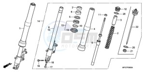 CB600FA39 Europe Direct - (ED / ABS ST 25K) drawing FRONT FORK