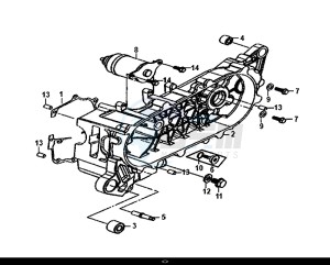 FIDDLE II 50 (45 KM/H) (AF05W4-EU) (E4) (L8-M0) drawing L. CRANK CASE