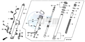 CB1300SA9 UK - (E / ABS BCT MKH MME TWO TY2) drawing FRONT FORK