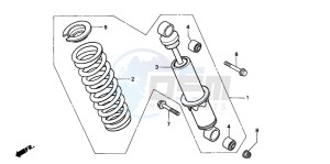 NSR75 drawing REAR CUSHION