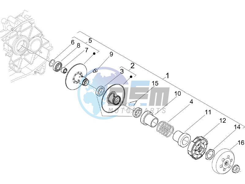 Driven pulley