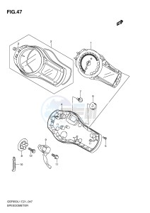 GSF650 (E21) Bandit drawing SPEEDOMETER (GSF650SUL1 E21)