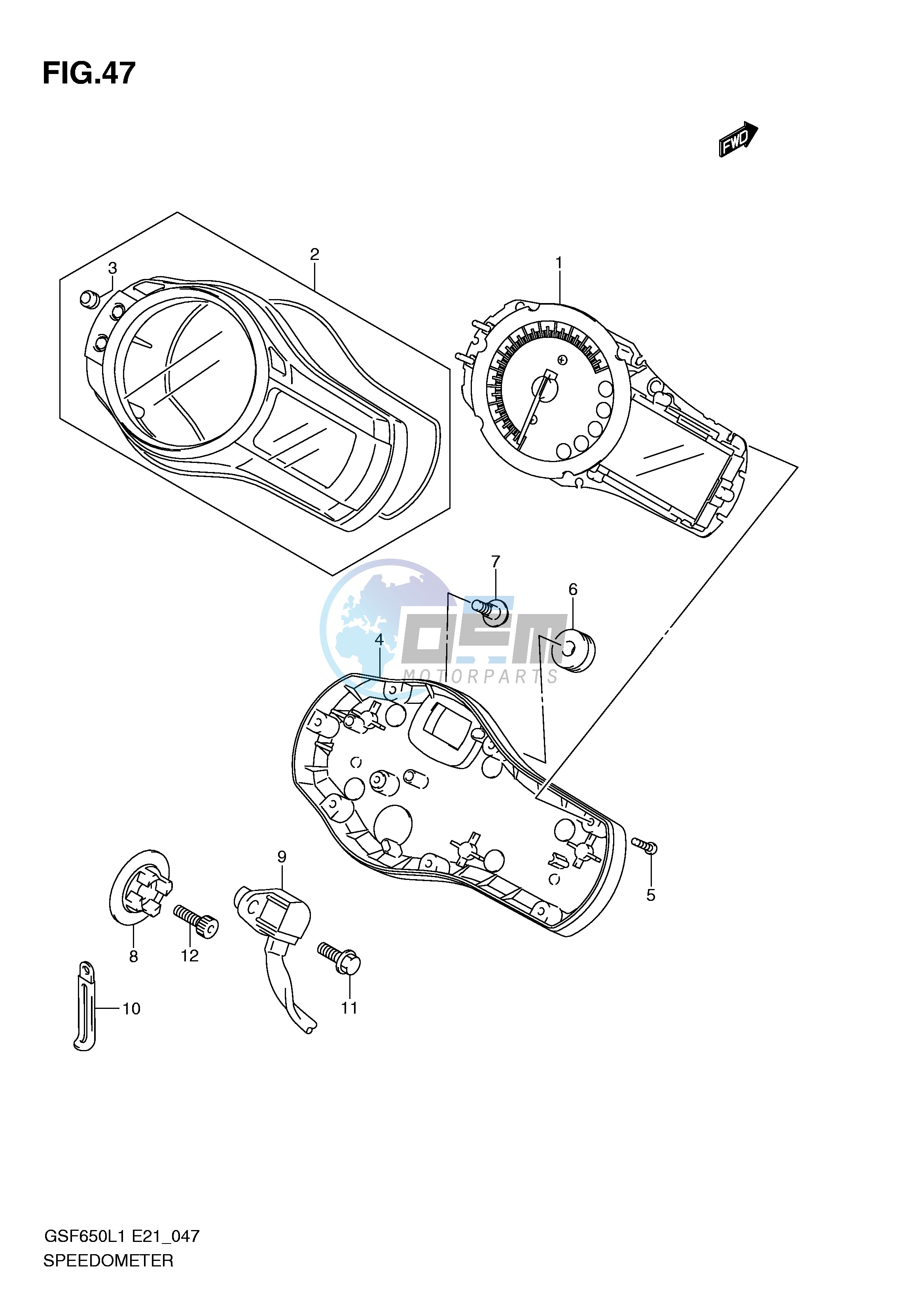 SPEEDOMETER (GSF650SUL1 E21)