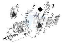 SENDA R X-RACE - 50 CC VTHSR1A1A drawing COOLING SYSTEM