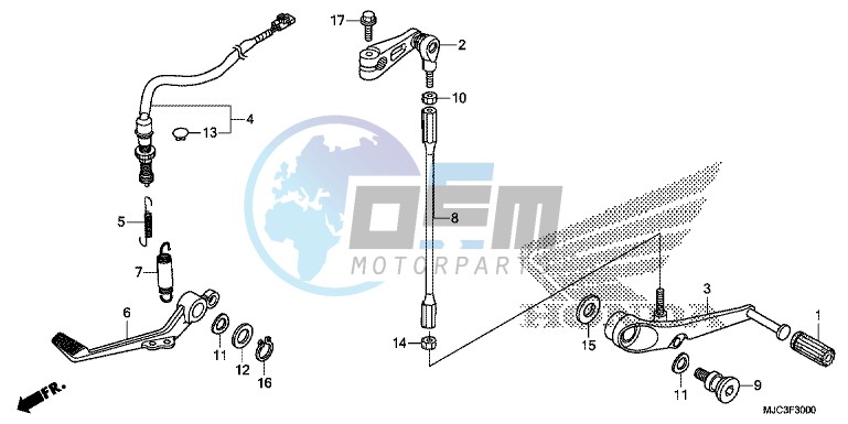 BRAKE PEDAL/CHANGE PEDAL