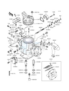 KX 250 K [KX250] (K3) [KX250] drawing CYLINDER HEAD_CYLINDER