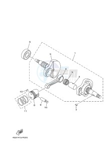 T110C (40B6) drawing CRANKSHAFT & PISTON