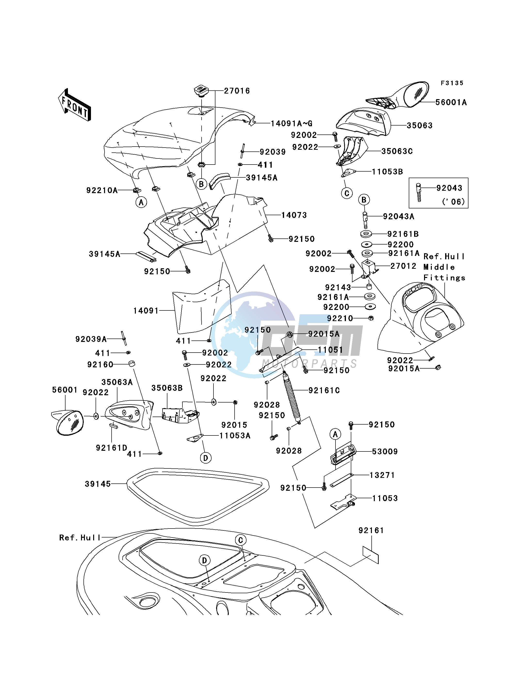 HULL FRONT FITTINGS