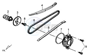 X'PRO 50 (45 KM/H) (AE05W4-FR) (L4-M1) (M1 - 2021) drawing CYLINDER HEAD COVER / CAMSHAFT CHAIN