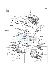 KX450F KX450EBF EU drawing Crankcase