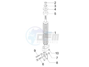 S 150 4T USA drawing Rear suspension - Shock absorber - s