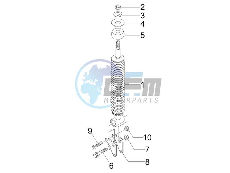 Rear suspension - Shock absorber - s