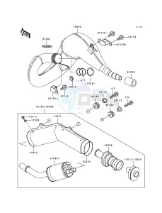 KDX 250 D [KDX250] (D1-D4) [KDX250] drawing MUFFLER