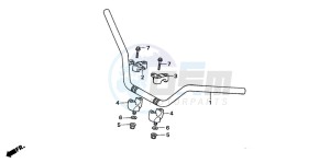 TRX500FM drawing HANDLE PIPE