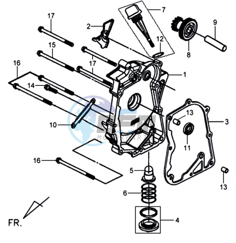 CRANKCASE RIGHT / START MOTOR