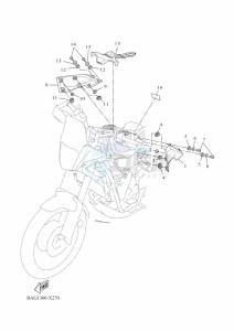 XTZ690D TENERE 700 WORLD RAID (BAG1) drawing FUEL TANK 2