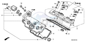 VFR1200FDB drawing CYLINDER HEAD COVER