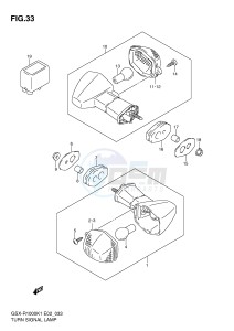 GSX-R1000 (E2) drawing TURN SIGNAL LAMP (GSX-R1000K1)