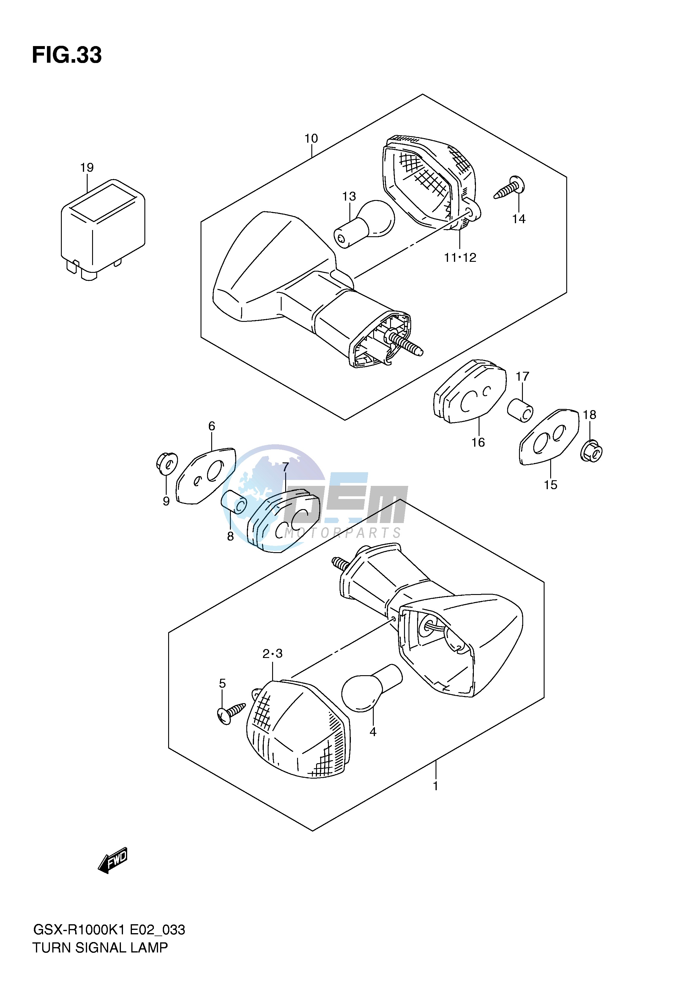 TURN SIGNAL LAMP (GSX-R1000K1)