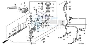 CBR1000RR9 Korea - (KO / MME) drawing FR. BRAKE MASTER CYLINDER (CBR1000RR)