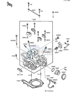 KSF 250 A [MOJAVE 250] (A1-A2) [MOJAVE 250] drawing CYLINDER HEAD