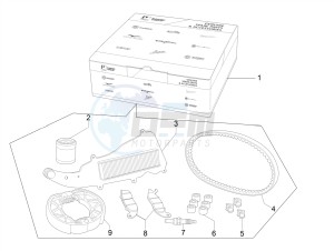 LIBERTY 125 IGET 4T 3V IE E4 ABS (EMEA) drawing Complete wear and maintenance kit