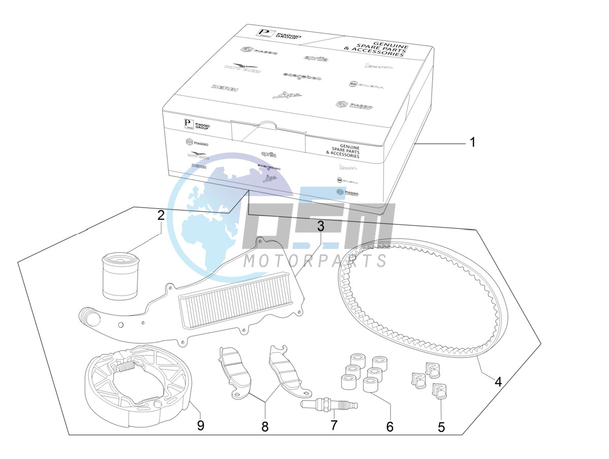 Complete wear and maintenance kit