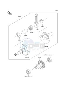 KVF 360 B [PRAIRIE 360] (B6F-B9F) B6F drawing CRANKSHAFT