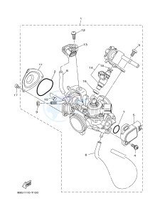 YFM450FWB YFM45KDXJ KODIAK 450 (BJ53) drawing THROTTLE BODY ASSY 1