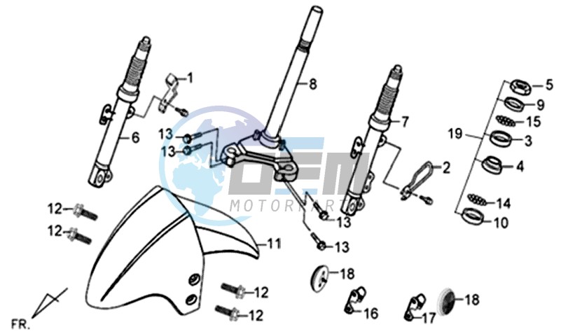 FRONT FENDER / FRONT FORK/ STEERING HEAD BEARING