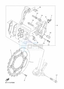 YZ250 (B9U6) drawing FRONT BRAKE CALIPER