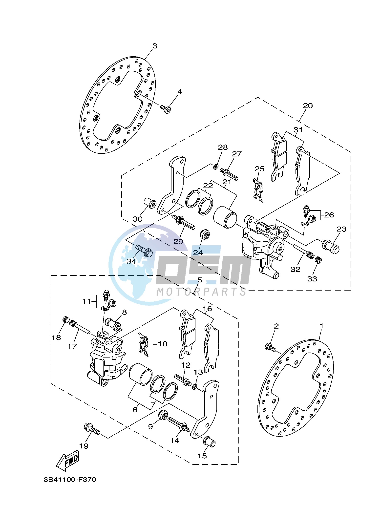 REAR BRAKE CALIPER