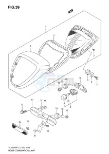 VL1500 BT drawing REAR COMBINATION LAMP