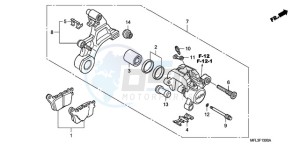 CBR1000RA9 UK - (E / ABS MKH) drawing REAR BRAKE CALIPER