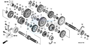 VFR1200FB drawing TRANSMISSION (VFR1200F)