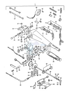 DT 75 drawing Tiller Handle (1993 to 1995)