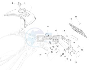 SPRINT 50 4T 3V 25 KMH E4 25 kmh (EMEA) drawing Rear cover - Splash guard