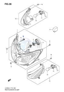 UH200 ABS BURGMAN EU drawing FRONT COMBINATION LAMP