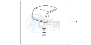 NC700XDD NC700X Dual Cluth ABS 2ED - (2ED) drawing TOP BOX PILLION PAD ( TOP)