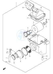 LT-Z250 (E28-E33) drawing AIR CLEANER